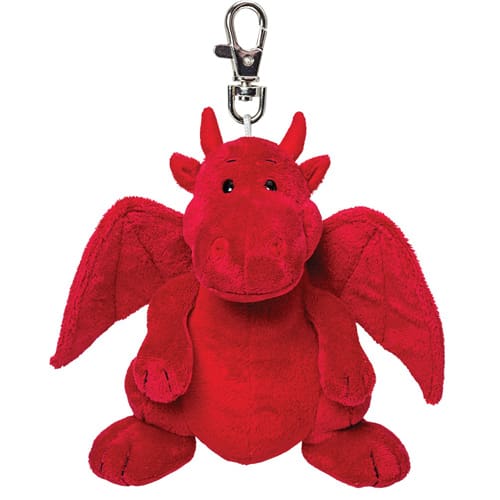 Sitting Red Dragon Keyring - Cozy Plush Pick