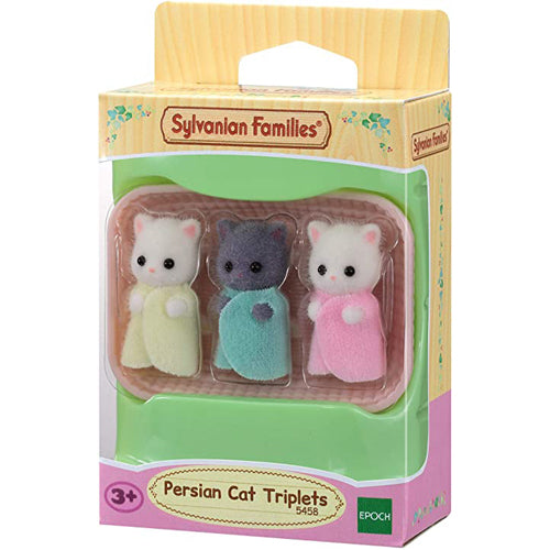 Sylvanian Families Persian Cat Triplets - Tea Time Fun